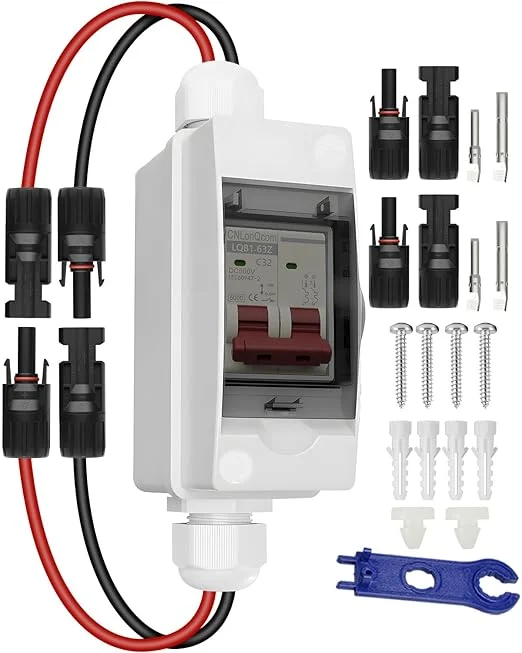 interruptor de desconexión solar / caja de corte 32 a 500 v dc con carcasa ip65