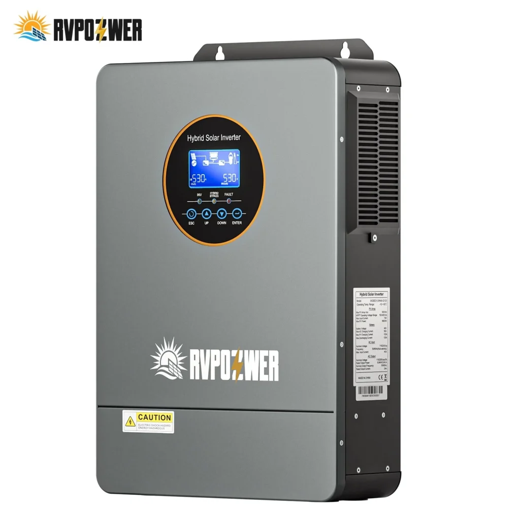inversor híbrido solar 5.5 kw / 48 v dc → 120/220 v ac (split phase)