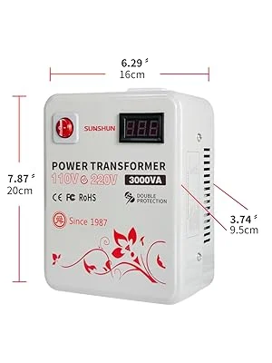 step up voltage power converter transformer 110v to 220v 3000W with LED display