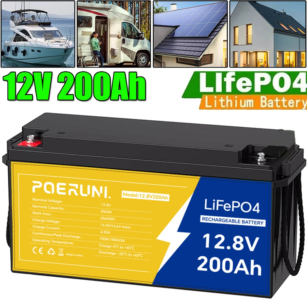 Batería Poeruni LiFePO4 12V 200Ah