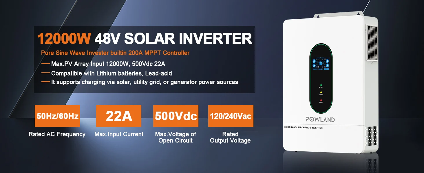12KW solar inverter 10000W inverter 120000W hybrid inverter 24v inverter 10KW