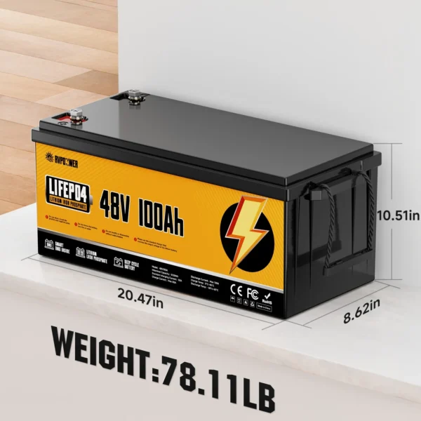Batería LiFePO4 RVPOZWER 48V 100Ah